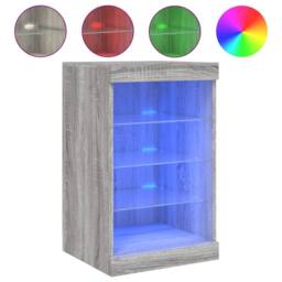 Berkfield Home Sideboard with LED Lights Grey Sonoma 41x37x67 cm - Size: 41 x 37 x 67 cm - thumbnail 3
