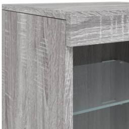 Berkfield Home Sideboard with LED Lights Grey Sonoma 41x37x67 cm - Size: 41 x 37 x 67 cm - thumbnail 9