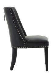Orsina Modern Black Leather Effect Dining Chair, Elegant Design Dining Chair For Dining Table, Luxury Dining Chair - thumbnail 3