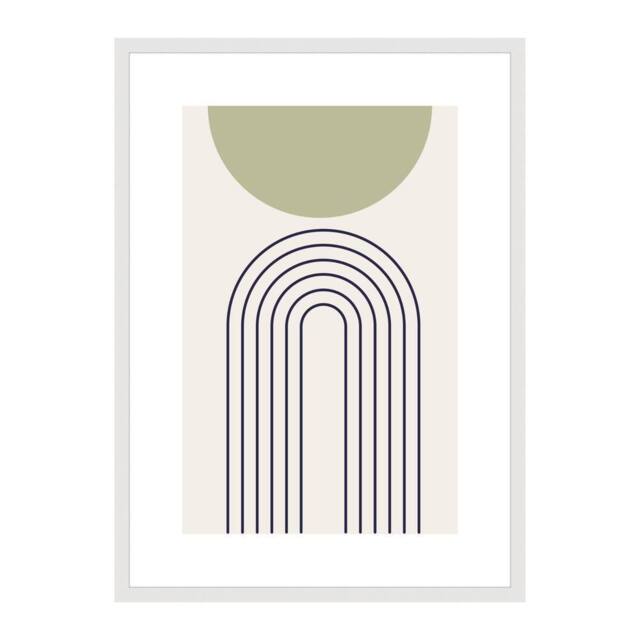 nielsen Velino Picture Frame 50x70cm - Glass Front & Abstract Poster Print in White - Size: 50x70 cm - image 1