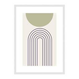 nielsen Velino Picture Frame 50x70cm - Glass Front & Abstract Poster Print in White - Size: 50x70 cm