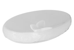 Orsina Edelle Soap Dish, Non-Porous Porcelain in White - thumbnail 2