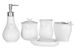 Orsina Edelle Soap Dish, Non-Porous Porcelain in White - thumbnail 3