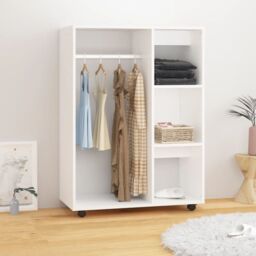 Berkfield Home Wardrobe White 80x40x110 cm Engineered Wood - Size: 80 x 40 x 110 cm - thumbnail 1