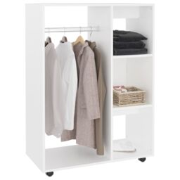 Berkfield Home Wardrobe White 80x40x110 cm Engineered Wood - Size: 80 x 40 x 110 cm - thumbnail 4