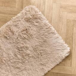 OHS Soft Fluffy Runner Rug Anti-Slip Floor Mat in Stone - Size: 60 cm x 150 cm - thumbnail 3