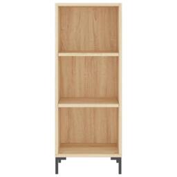 Berkfield Home Sideboard Sonoma Oak 34.5x32.5x90 cm Engineered Wood in Light Brown - thumbnail 4