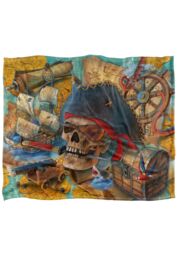 JQ Licensing James Piazza Pirates Rule Silky Touch Super Soft Throw Blanket 152 X 127 cm in White - thumbnail 1