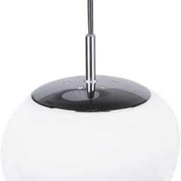 Wyld and Coco Irregular White Glass Pendant Polished Silver Top 1 Light Modern - thumbnail 7