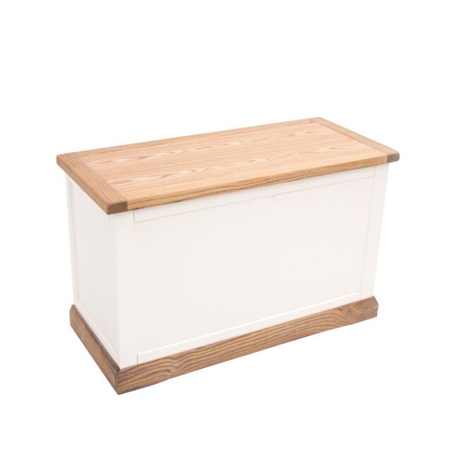 Cabinet Bits Tropea Off-White Blanket Box Ottoman - image 1