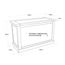 Cabinet Bits Tropea Off-White Blanket Box Ottoman - thumbnail 6