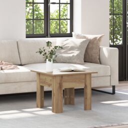 Berkfield Home Coffee Table Artisan oak 55 x 55 x 42 cm Engineered wood in Brown - thumbnail 4