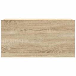 Berkfield Home Bathroom Wall Cabinet Sonoma Oak 80x25x40 cm Engineered Wood in Light Brown - Size: 80 x 25 x 40 cm - thumbnail 5