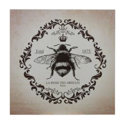 Orsina Queen Bee Wall Plaque, Typography With Crown & Bee Motif In Bold Design, Adds Fun & Empowerment in Brown - thumbnail 2
