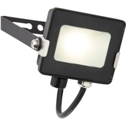 Loops Outdoor IP65 Waterproof Floodlight - 10W Cool White LED - Matt Black Aluminium