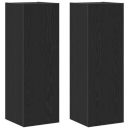 Berkfield Home Wall-Mounted TV Cabinets - 2 pcs Black Oak, 30.5x30x90 cm, Made from Engineered Wood - Size: 30.5x30x90 cm - thumbnail 2