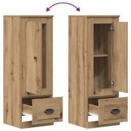 Berkfield Home Highboard Artisian Oak 36x35.5x103.5 cm Engineered Wood in Brown - thumbnail 8