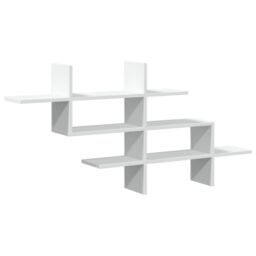 Berkfield Home Wall Shelf White 124.5x18x60.5 cm Engineered Wood - thumbnail 2