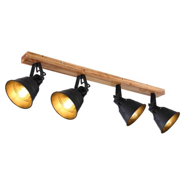 Netlighting Günther Ceiling Spotlight Bar Brown 4x E27 - image 1