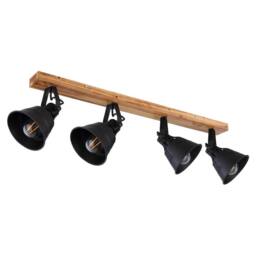 Netlighting Günther Ceiling Spotlight Bar Brown 4x E27 - thumbnail 2