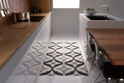 Artsy Mats Maroc Black Vinyl Floor Mat 67x145cm - Size: Medium
