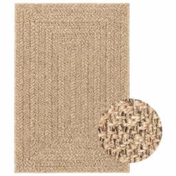 Berkfield Home Rug 120x170 cm Jute Look Indoor & Outdoor in Brown - Size: 100 cm diameter - thumbnail 2
