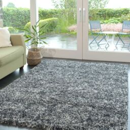 Kukoon Super Soft Mottled Tonal Slate Grey Shaggy Living Room Area Rugs - Size: 120 cm x 170 cm - thumbnail 4