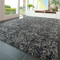 Kukoon Super Soft Mottled Tonal Slate Grey Shaggy Living Room Area Rugs - Size: 120 cm x 170 cm - thumbnail 2