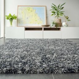Kukoon Super Soft Mottled Tonal Slate Grey Shaggy Living Room Area Rugs - Size: 120 cm x 170 cm - thumbnail 3