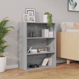 Berkfield Home Hanging Wall Cabinet Grey Sonoma 69.5x32.5x90 cm - thumbnail 3