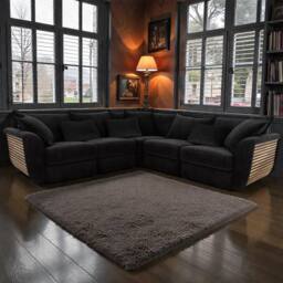 SNUG FURNITURE BIRMINGHAM LTD Atelier 2C2 Large Corner Sofa Set in Black - thumbnail 1
