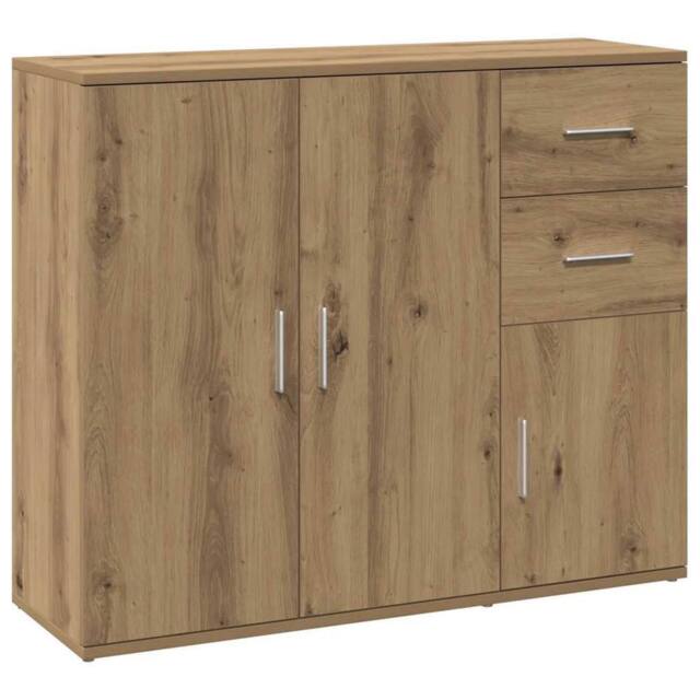 Berkfield Home Sideboard Artisan Oak 91x29.5x75 cm Engineered Wood in Brown - image 1