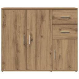 Berkfield Home Sideboard Artisan Oak 91x29.5x75 cm Engineered Wood in Brown - thumbnail 5