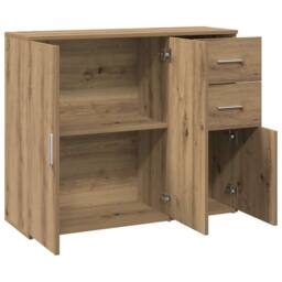 Berkfield Home Sideboard Artisan Oak 91x29.5x75 cm Engineered Wood in Brown - thumbnail 4