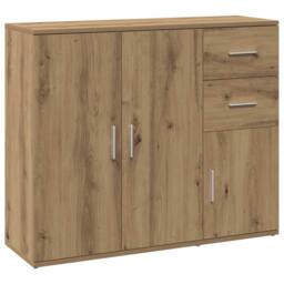 Berkfield Home Sideboard Artisan Oak 91x29.5x75 cm Engineered Wood in Brown - thumbnail 1