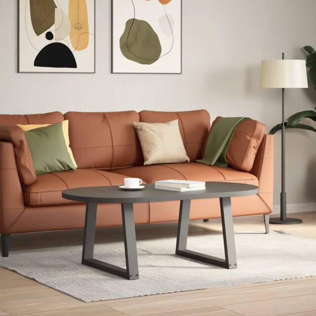 Berkfield Home Dining Table Legs V-Shape 2 pcs Anthracite 50x(42-43.3) cm Steel in Dark Grey - image 1
