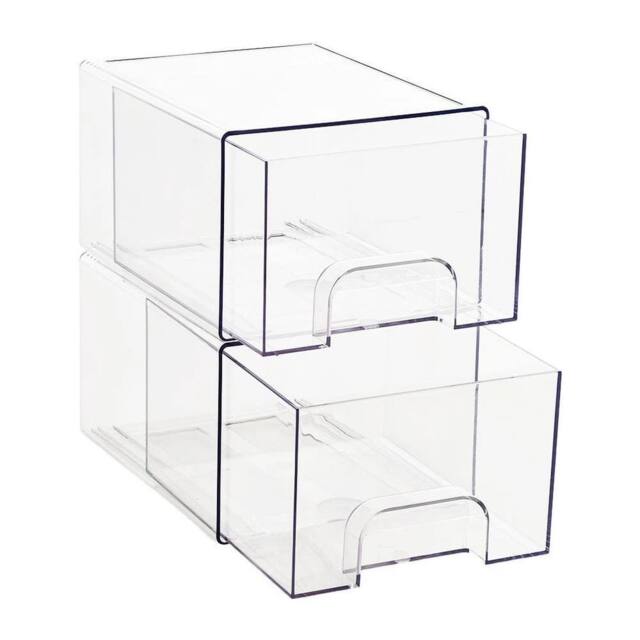 Kelvenix 2pcs Stackable Clear Acrylic Storage Box - image 1