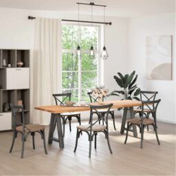 Berkfield Home Coffee Table Legs A-Shaped 2 pcs Anthracite¬†60x(72-73) cm Steel in Black - thumbnail 2