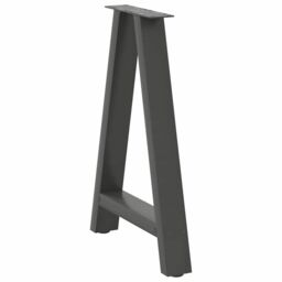 Berkfield Home Coffee Table Legs A-Shaped 2 pcs Anthracite¬†60x(72-73) cm Steel in Black - thumbnail 4