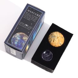 KDMD Crazy Lace Jasper Planet on a Sola Goldstone Stand (MERCURY) in Yellow - thumbnail 4