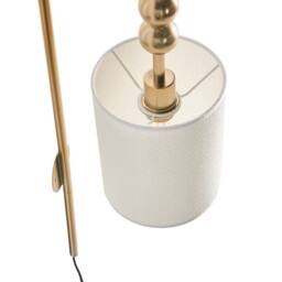 Wyld and Coco Wall Lamp Brass Plated Iron Light Fabric Drum Shade Mid Century in Bronze - thumbnail 4