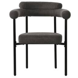 Modern Home Touch Set of 6 Modern Armrest Dining Chairs with Faux Suede Upholstery in Grey - Size: 6 Pack - thumbnail 9