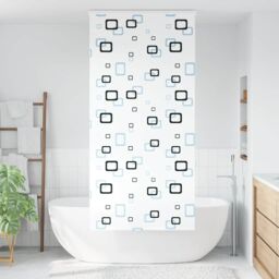 Berkfield Home Shower Roller Blind with Cassette 110x240 cm Fabric Width 106 cm in Black - thumbnail 2