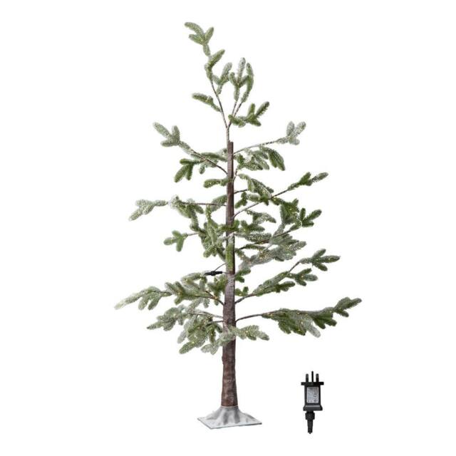Samuel Alexander 5ft (1.5m) Green Snowy Noel Christmas Tree with Stand. White LEDs - image 1