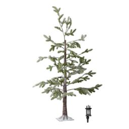 Samuel Alexander 5ft (1.5m) Green Snowy Noel Christmas Tree with Stand. White LEDs - thumbnail 1