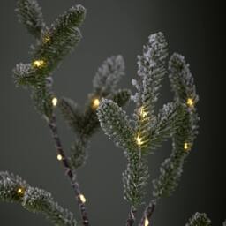 Samuel Alexander 5ft (1.5m) Green Snowy Noel Christmas Tree with Stand. White LEDs - thumbnail 9