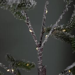 Samuel Alexander 5ft (1.5m) Green Snowy Noel Christmas Tree with Stand. White LEDs - thumbnail 6