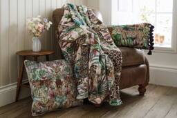 House of Norris Mozambique Velvet Mink Printed Cushion with Satin Piped Trim - Size: 50 cm x 50 cm - thumbnail 3