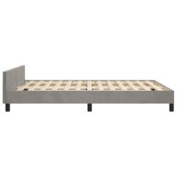 Berkfield Home Bed Frame with Headboard Light Grey 180x200cm Super King Velvet - thumbnail 6