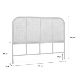sweeek Natural rattan & cane headboard in Brown - Size: Double - thumbnail 6